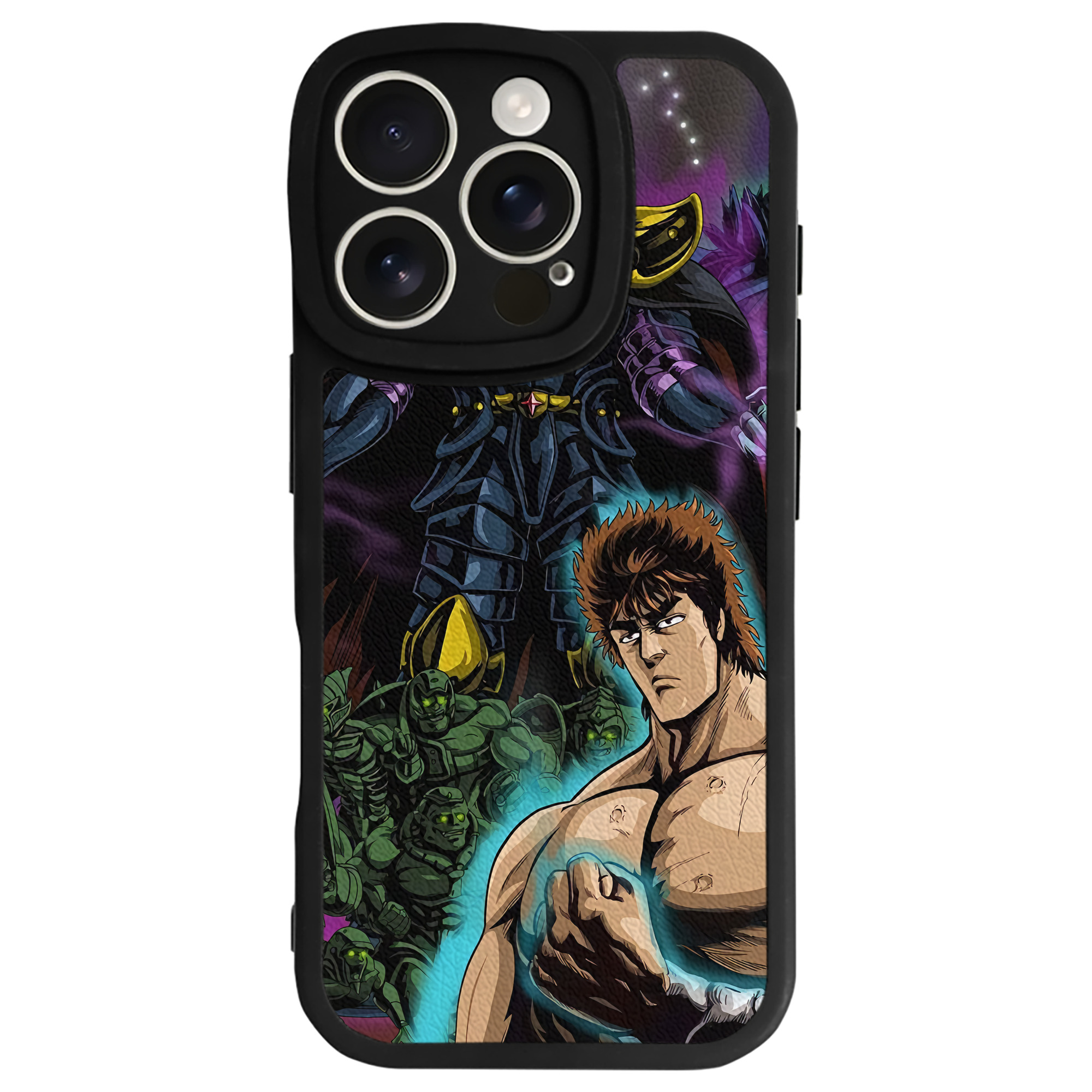 （画像用） 北斗の拳 Fist of the North Star 【iPhone 16シリーズ対応】シリコンスマホケース（レザー調） 材質：シリコン